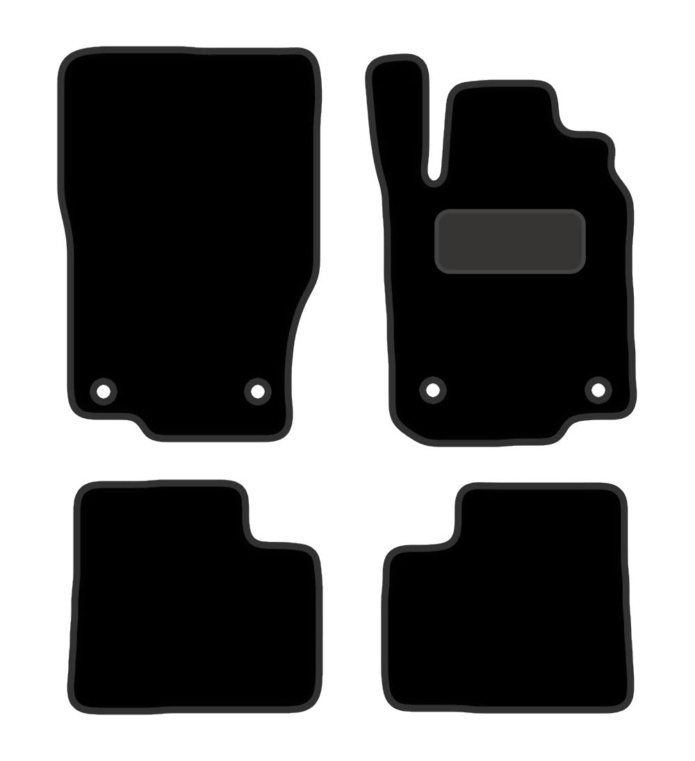 PCM- Car Floor Mats fits for Mercedes GLE from (2015-2018)- Black Premium Carpet - Tailored Car Mats - Car Floor Mat, with Anti Slip Backing. 4 pcs Floor Mat Set with 4 Clips.