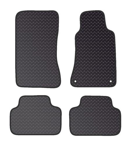 PCM - Car Floor Mats for Mercedes C CLASS (W203) (2000-2007) 2 CLIPS - Tailored Car Mats - Car Floor Mat, with Anti Slip Backing - 4 pcs Floor Mat Set