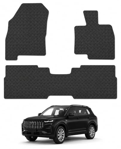 PCM - Car Floor Mats fits for Jaecoo 7 PHEV 2024 to Present, Custom Fit Carpet Car Mats, Full Coverage Floor Protection, Anti Slip Backing, Waterproof, Easy Clean ( , Rubber