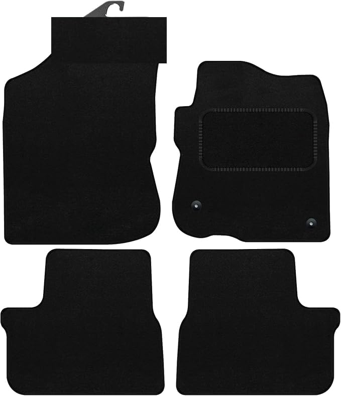 PRIME CAR MATS - Fits PEUGEOT 208 2012-2019 - Fitted With Clips & Granulated Backing Non Slip Car Floor Mat - 4 Pc Floor Mat Only