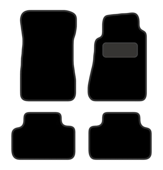 PCM - Car Floor Mats for Mercedes C Class Saloon  (1993-2000) no CLIPS - Black Carpet - Tailored Car Mats - Car Floor Mat, with Anti Slip Backing - 4 pcs Floor Mat Set
