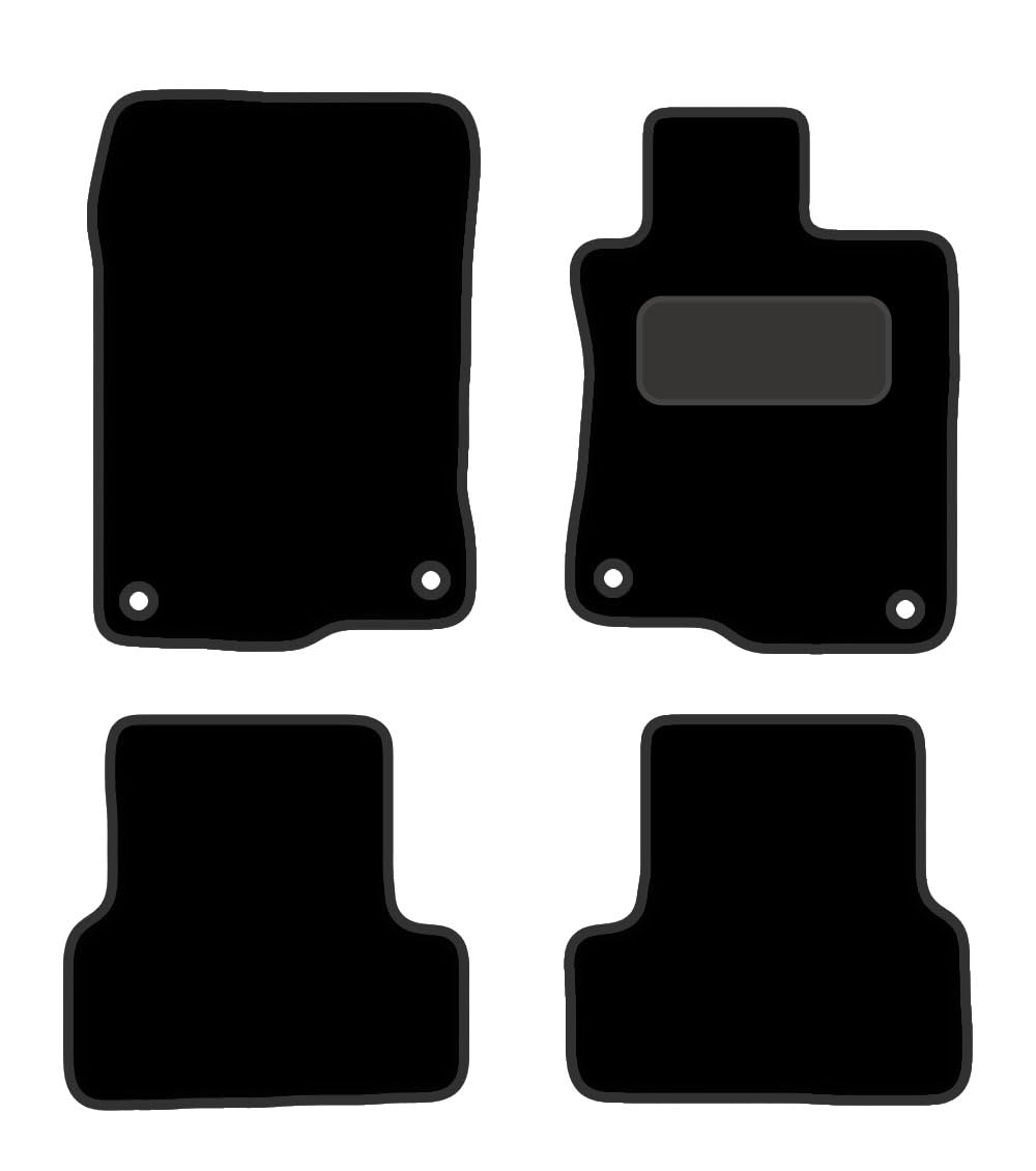 PCM - Car Floor Mats Fits for AUDI A4 2001-2005 CABRIOLET Model - Carpet - Tailored Car Mats - Floor Mat - EDGED WITH BLACK NYLON BINDING - 4 pcs Floor Mat Set