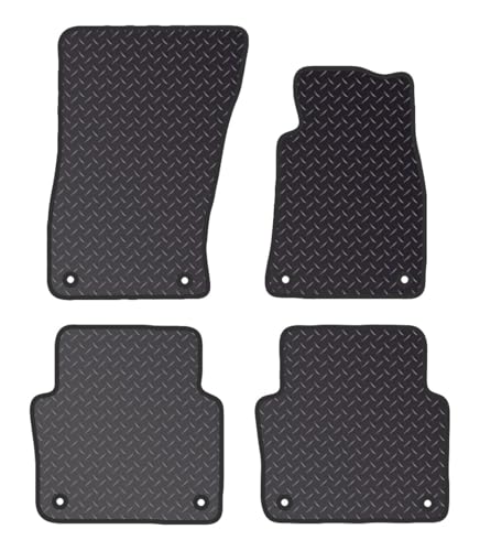 PRIME CAR MAT - Fits AUDI A8 Quattro 2002-2009 - Tailored Car Mats - Waterproof, Non Slip Car Floor Mat, Fitted with Clips & Anti Slip Backing - 4 pcs Floor Mat Set