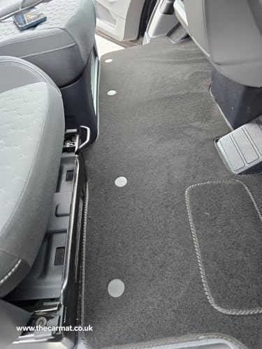 PCM - Tailored Van Mat Fits FORD TOURNEO CUSTOM (AUTO) (LWB) (FRONT) FLOOR MATS 2024 ON - Granulated Backing and Edged With Black Nylon Binding - 1 Pcs