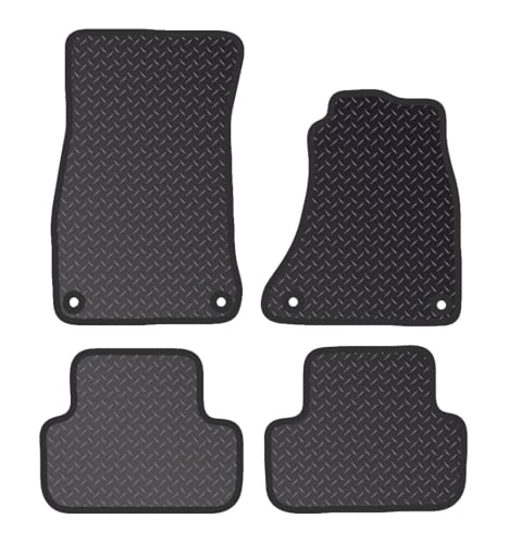 PRIME CAR MAT - Fits Audi A4 2008-2015 - Tailored Car Mats - Waterproof, Non Slip Car Floor Mat, Fitted with Clips & Anti Slip Backing - 4 pcs Floor Mat Set