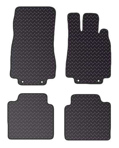 PCM- Car Floor Mats fits for MERCEDES S Class LWB from (1999-2006) - Car Floor Mat, with Anti Slip Backing - 4 pcs Floor Mat Set with 4 Clips