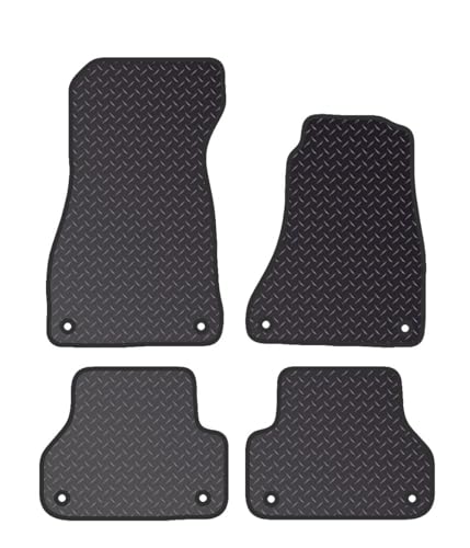 PRIME CAR MAT - Fits AUDI A4 2016-Onwards - Tailored Car Mats - Waterproof, Non Slip Car Floor Mat, Fitted with Clips & Anti Slip Backing - 4 pcs Floor Mat Set