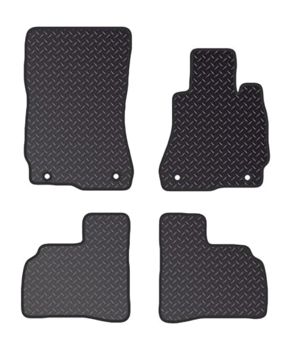 PCM- Car Floor Mats fits for MERCEDES S Class SWB from (2006-2013) - Car Floor Mat, with Anti Slip Backing - 4 pcs Floor Mat Set with 4 Clips
