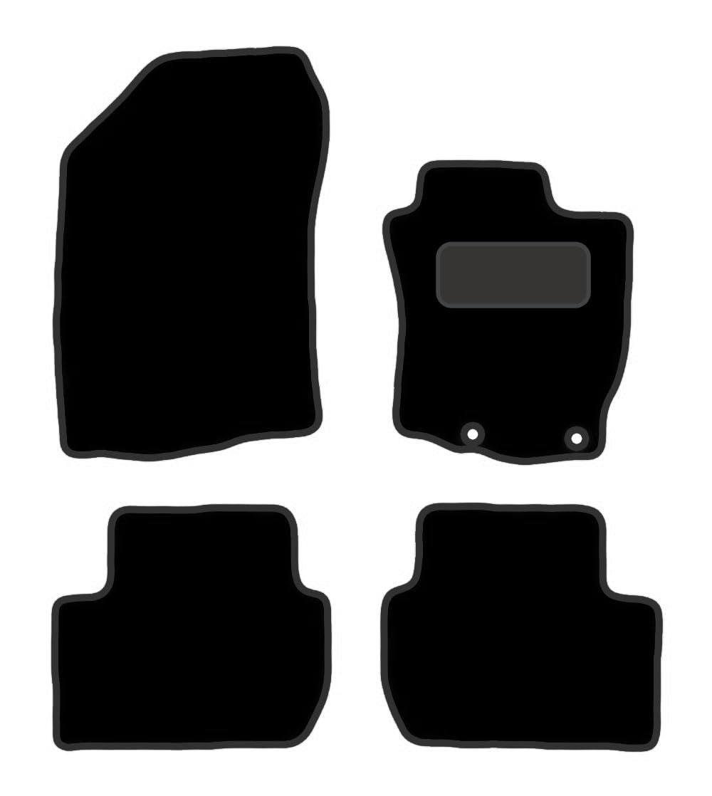 PRIME CAR MAT - Fits CITROEN C-Crosser 2007-2012 - Carpet - Tailored Car Mats - Floor Mat, Fitted With Clips & Granulated Backing - EDGED WITH BLACK NYLON BINDING - 4 pcs Floor Mat Set