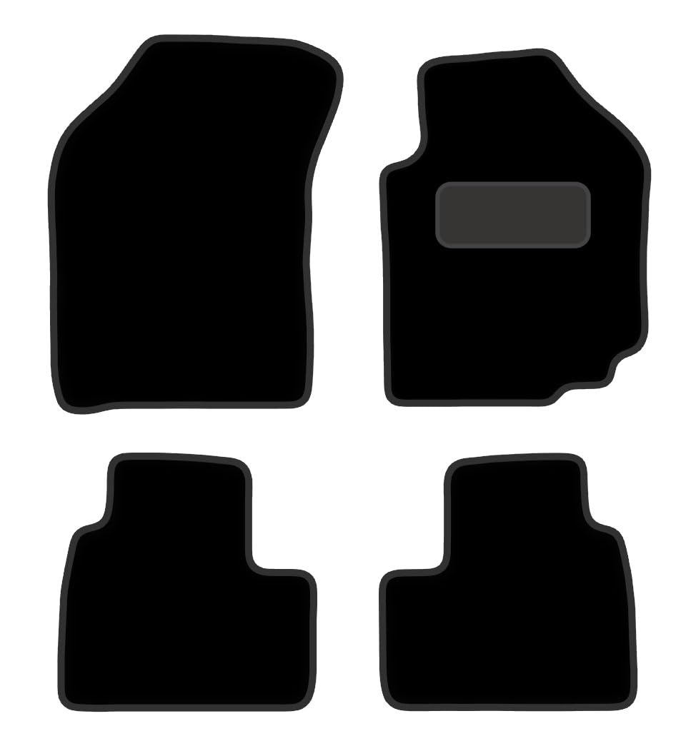 PCM- Car Floor Mats fits for  SUZUKI Swift SX4 O CLIPS from (2006-2014)- Black Premium Carpet - Tailored Car Mats - Car Floor Mat, with Anti Slip Backing - 4 pcs Floor Mat Set