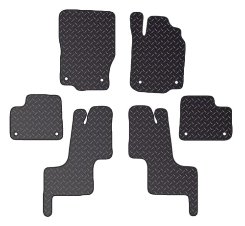 PCM- Car Floor Mats fits Mercedes GL 7 Seater from 2013 ON - Tailored Car Mats - Car Floor Mat, with Anti Slip Backing - 6 pcs Floor Mat Set with 8 Clips