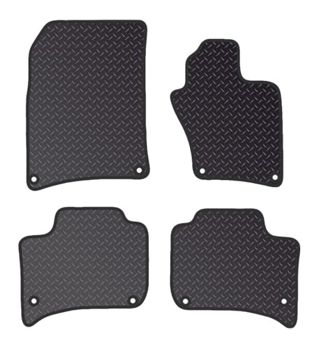 PCM-Car Floor Mats fits for Porche Cayenne from (2010-2018) - Tailored Car Mats - Car Floor Mat, with Anti Slip Backing - 4 pcs Floor Mat Set with 8 Clips