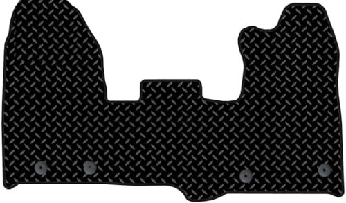 PCM - Tailored Van Floor Mat Fits FORD TRANSIT CUSTOM 1 PIECE FRONT (4-CLIPS) 2015-2023 - Non Slip Backing and Edged With Black Nylon Binding - 1 Van Floor Mat