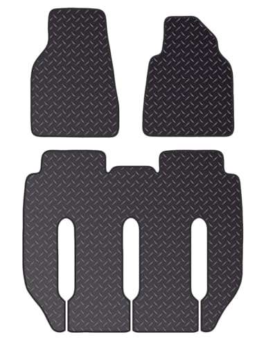 PCM - Floor Mat for Tesla Model X 7 Seater fits for (2015 On) - Car Floor Mat, with Anti Slip Backing - 3 pcs Floor Mat Set with 2 Clips