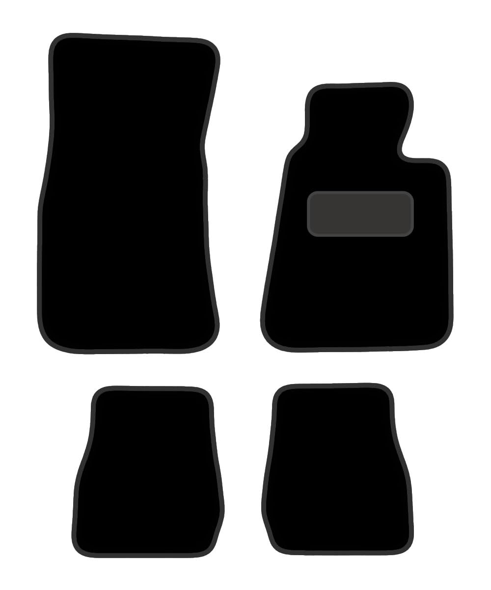 PRIME CAR MAT - Fits BMW 3 Series E30 1982-1994 - Carpet - Tailored Car Mats - Floor Mat, Fitted With Clips & Granulated Backing - EDGED WITH BLACK NYLON BINDING - 4 pcs Floor Mat Set