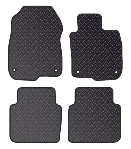 PCM - Car Floor Mats Compatible with Honda CRV Model from (2018 Onwards) - Tailored Car Mats with Anti Slip Backing - 4 pcs Floor Mat Set with 4 Clips