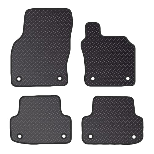 PRIME CAR MAT - Fits AUDI A3 & S3 5 Door Sept 2015-2020 - Anti Slip Tailored Car Mats - Car Floor Mat, with Anti Slip Backing - 4 pcs Floor Mat Set with 8 Clips
