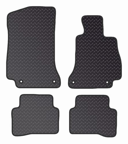 PCM - Car Floor Mats for Mercedes C Class Saloon (2014 - Present) 4 CLIPS - Tailored Car Mats - Car Floor Mat, with Anti Slip Backing - 4 pcs Floor Mat Set