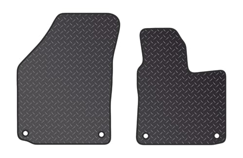 Tailored Mats - Fits VOLKSWAGEN Caddy 2004-2020 - Anti Slip Mat - Non Slip Car Floor Mat, Fitted With Clips & Granulated Backing - 2 Pc Floor Mat Only