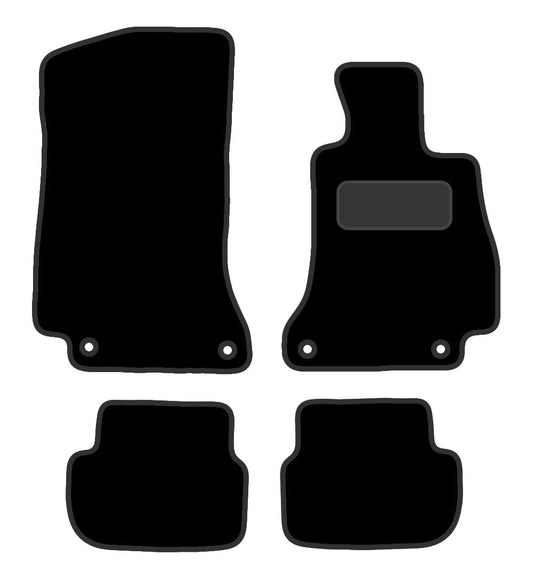 PCM - Car Floor Mats for Mercedes C Class CADRIOLET Convertible (2014 - Present) 4 CLIPS - Black Carpet - Tailored Car Mats - Car Floor Mat, with Anti Slip Backing - 4 pcs Floor Mat Set