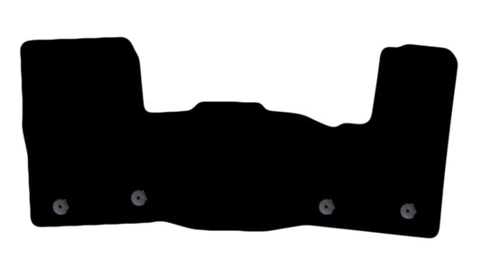 PCM - Tailored Van Floor Mat Fits FORD ELECTRIC E-TRANSIT 2024 On - Black Carpet - Granulated Backing and Edged With Black Nylon Binding - 1 Van Floor Mat with 4 Clips