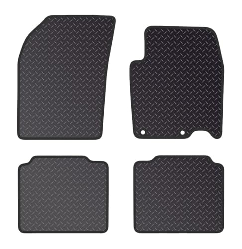 PCM- Car Floor Mats fits for SUZUKI SX4 S-Cross from 2013 ON - Tailored Car Mats - Car Floor Mat, with Anti Slip Backing - 4 pcs Floor Mat Set with 2 Clips