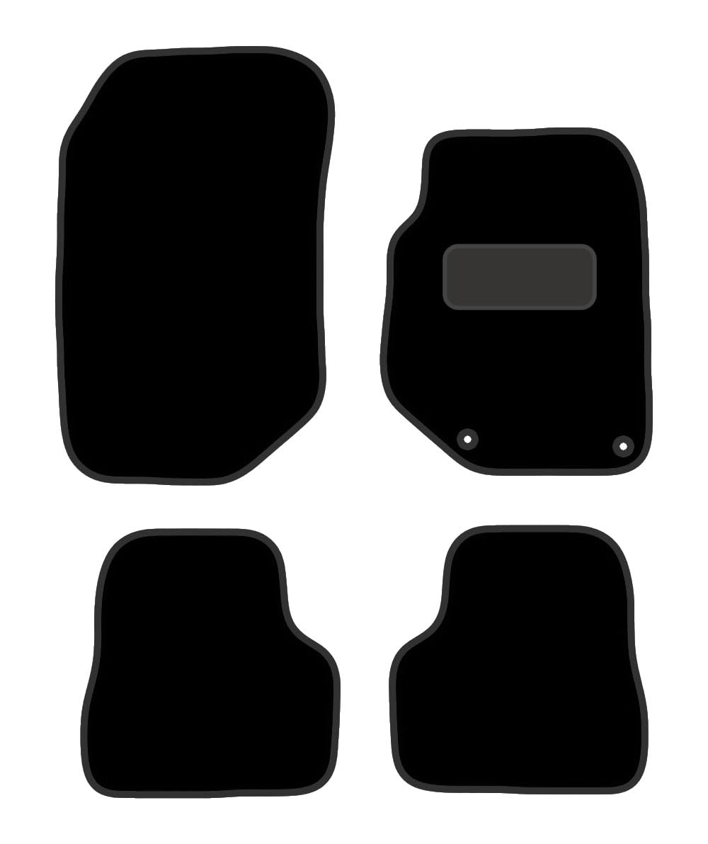 PRIME CAR MAT - Fits CITROEN C4 2020 on - Carpet - Tailored Car Mats - Floor Mat, Fitted With Clips & Granulated Backing - EDGED WITH BLACK NYLON BINDING - 4 pcs Floor Mat Set