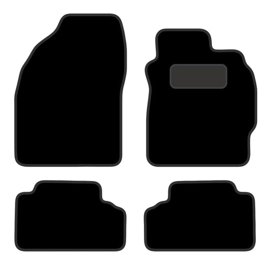 PCM - Car Floor Mats for Toyota Auris (2007-2011) 2 CLIPS - Black Carpet - Tailored Car Mats - Car Floor Mat, with Anti Slip Backing - 4 pcs Floor Mat Set