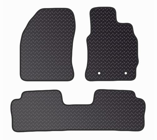 PCM - Car Floor Mats for Auris TAXI (2016 on) 2 CLIPS - Tailored Car Mats - Car Floor Mat, with Anti Slip Backing - 4 pcs Floor Mat Set