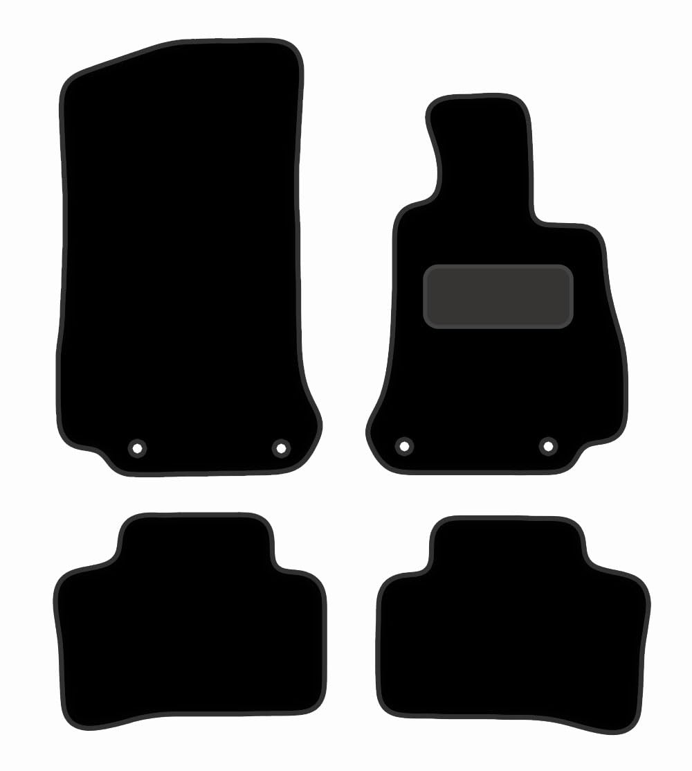 PCM- Car Floor Mats fits for Mercedes GLC from 2015 PRESENT- Black Carpet - Tailored Car Mats - Car Floor Mat, with Anti Slip Backing .4 pcs Floor Mat Set with 4 Clips.