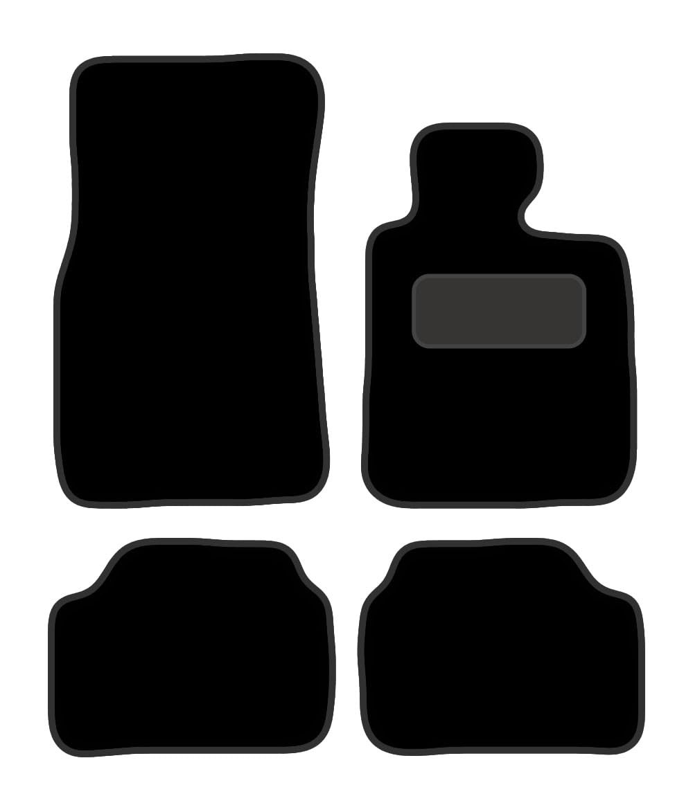 PRIME CAR MATS  -Fits Bmw 1 Series 2011-2017 F20 & F21 Hatch - Black Premium Carpet - Anti Slip Mat -4 Pc Floor Mat with Fitted Clips & Granulated Backing