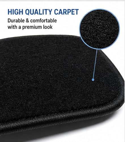 PCM Car Mats Universal - Floor Mat for Kia, Ford Universal Cars or Vans Tailored Heavy Duty Car Floor Mats 4PC Set Non Slip Car Carpet