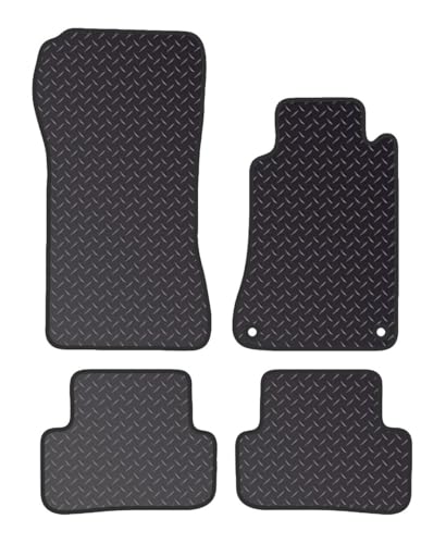 PRIME CAR MAT - Car Floor Mats for Mercedes CLC (2008-Present) 2 CLIPS - Tailored Car Mats - Car Floor Mat, with Anti Slip Backing - 4 pcs Floor Mat Set