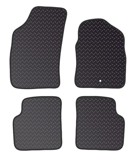 PCM- Car Floor Mats fits for Fiat 500 from (2007-2011) - Tailored Car Mats - Car Floor Mat, with Anti Slip Backing - 4 pcs Floor Mat Set with 1 Clips