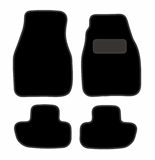 PRIME CAR MAT - R-O-M-E-O A-L-F-A GTV 1997-2006 - Black Carpet - Tailored Car Mats - Waterproof, Non Slip Car Floor Mat, with Anti Slip Backing - 4 pcs Floor Mat Set