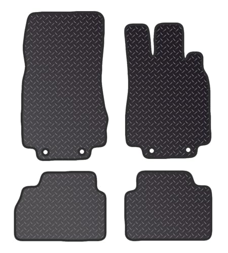 PCM- Car Floor Mats fits for MERCEDES S Class SWB from (1999-2006) - Car Floor Mat, with Anti Slip Backing - 4 pcs Floor Mat Set with 4 Clips