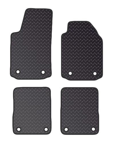 PRIME CAR MAT - Fits AUDI A2 2000-2005 - Black - Anti Slip Tailored Car Mats - Waterproof, Non Slip Car Floor Mat, with Anti Slip Backing - 4 pcs Floor Mat Set with 8 Clips