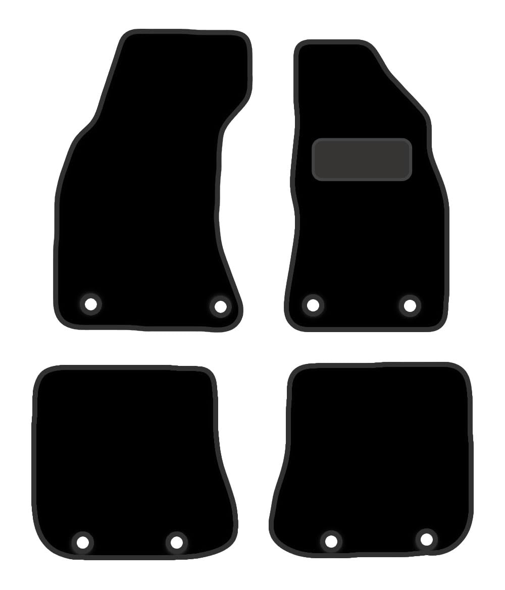 PRIME CAR MAT - Fits AUDI S4 1997-2002 - Carpet - Tailored Car Mats - Floor Mat, Fitted With Clips & Granulated Backing - EDGED WITH BLACK NYLON BINDING - 4 pcs Floor Mat Set