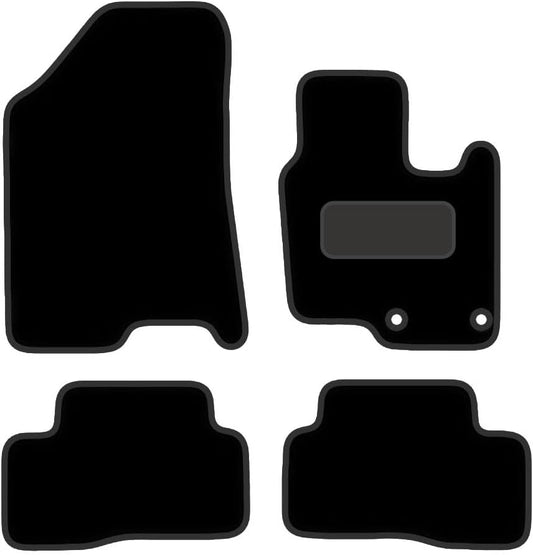 PRIME CAR MAT - Floor Mats for Kia Sportage (2022+) [Hybrid] - Black Luxury Deluxe Carpet Tailored Mats -Resistant Anti Slip Backing All Weather Full Coverage With Clips, Granulated Backing - 4 Pc Floor Mat