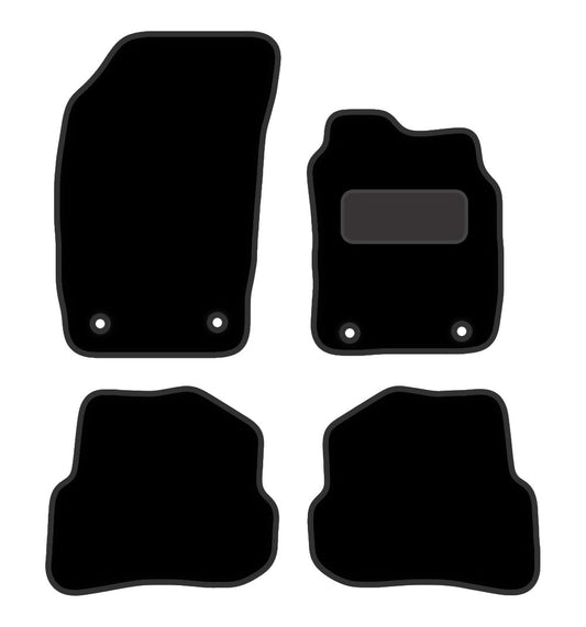 PRIME CAR MATS  - Fits AUDI A1 2010-2019 - Black Luxury Deluxe Carpet - Fully Tailored Black Car Floor Mats Carpets 4 Clips-Non Slip Car Floor Mat-4 Pc Floor Mats Only