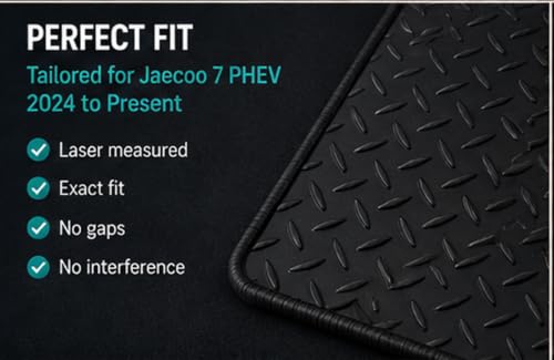 PCM - Car Floor Mats fits for Jaecoo 7 PHEV 2024 to Present, Custom Fit Carpet Car Mats, Full Coverage Floor Protection, Anti Slip Backing, Waterproof, Easy Clean ( , Rubber