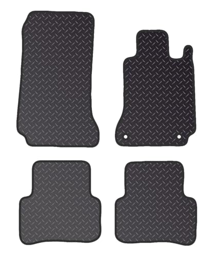 PCM - Car Floor Mats for Mercedes C CLASS Automatic (2007-2014) 2 CLIPS - Tailored Car Mats - Car Floor Mat, with Anti Slip Backing - 4 pcs Floor Mat Set