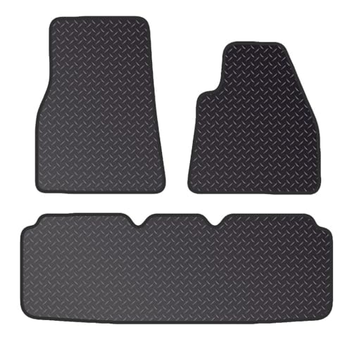 PCM - Floor Mat for Tesla Model S fits for (2012 On) - Tailored Car Mats - Car Floor Mat, with Anti Slip Backing - 3 pcs Floor Mat Set with 2 Clips