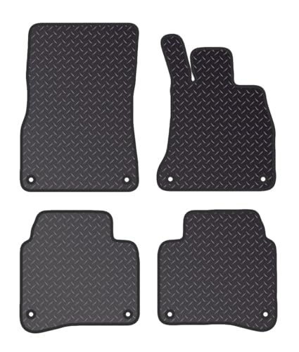 PCM- Car Floor Mats fits for MERCEDES S Class LWB from (2013-2017) - Car Floor Mat, with Anti Slip Backing - 4 pcs Floor Mat Set with 8 Clips
