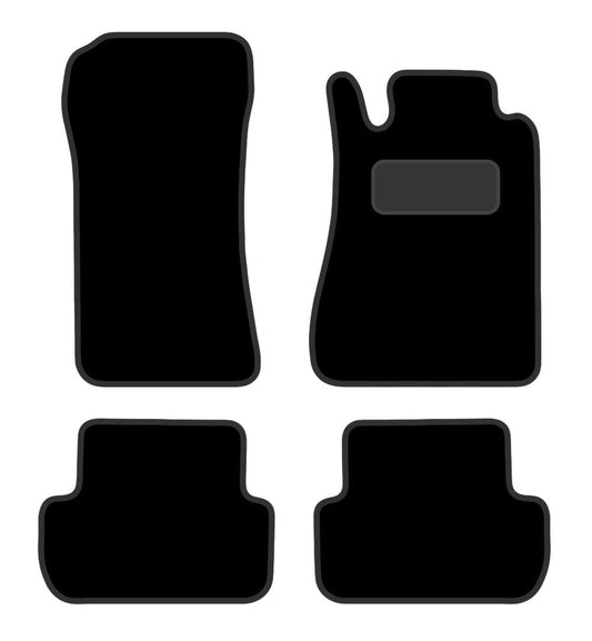 PCM - Car Floor Mats for Mercedes CLK (2003-2010) NO CLIPS - Black Carpet - Tailored Car Mats - Car Floor Mat, with Anti Slip Backing - 4 pcs Floor Mat Set
