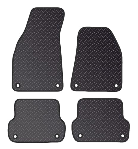 PRIME CAR MAT - Fits Audi A4 2006-2008 - Tailored Car Mats - Waterproof, Non Slip Car Floor Mat, Fitted with Clips & Anti Slip Backing - 4 pcs Floor Mat Set