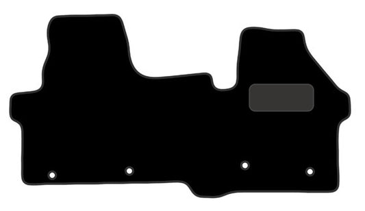 Carpet Floor Mats Fits for Ford Transit Custom (2024+) [Manual] 4 Clips - Custom Van Accessory Tailored fit - Granulated Backing and Edged With Black Nylon Binding - 1 Floor Mat Only