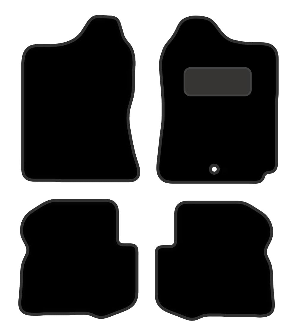 PCM - Car Floor Mats forSuzuki Jimny 4 PCS (1998-2016)1 CLIPS  - Black Carpet - Tailored Car Mats - Car Floor Mat, with Anti Slip Backing - 4 pcs Floor Mat Set