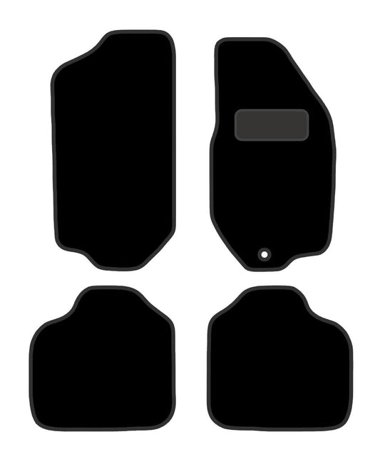 PRIME CAR MAT - Fits ALFA-ROMEO 145-1994-2001 - Black Premium Carpet - Tailored Car Mats - Car Floor Mat, with Anti Slip Backing - 4 pcs Floor Mat Set with 1 Clips