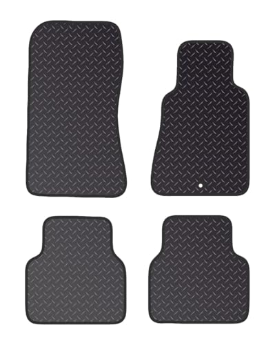 PCM Car Floor Mats for Mercedes 190E (1982-1993) 1 CLIP - Tailored Car Mats - Waterproof Car Floor Mat & Anti Slip Backing - 4 pcs Floor Mat Set
